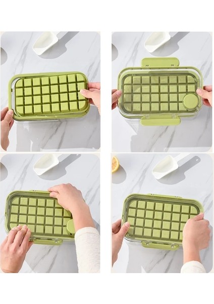 Mor 64 Buz Viski Gıda Yapımcısı Tepsisi Buz Kahve Tipi Basın Sınıfı Silikon Araçları Dondurma Dondurma Kovası Topu Basın Küp Buzlu Buz Hızlı Kalıp (Yurt Dışından) indirimleri