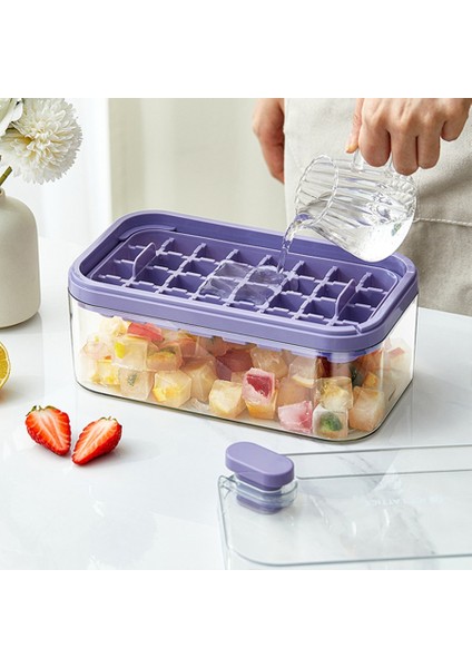 32 Izgara Yeşil 32/64 Izgara Buz Tepsileri Kalıp Kutusu Tek Tuşla Presleme Tarzı Plastik Kapaklı Buz Küpü Makinesi Saklama Kutulu Buz Tepsisi Kalıp (Yurt Dışından) fırsatları