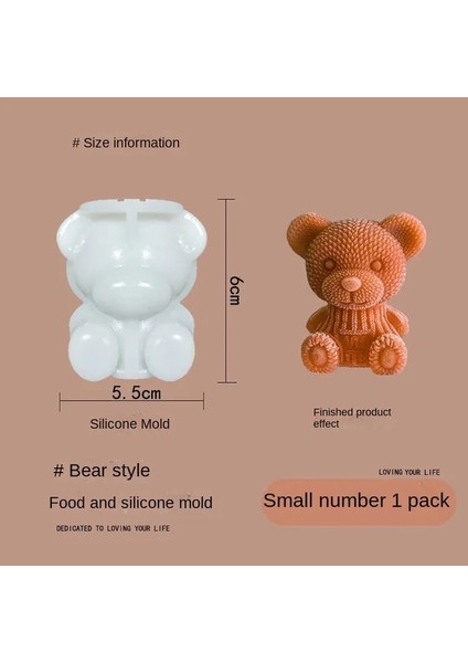 White-S Silikon Kalıp Ayı Şekli Buz Küpü Makinesi Çikolatalı Kek Kalıbı Şeker Hamur Kalıp Kahve Süt Çay Viski Buz Kalıp (Yurt Dışından)