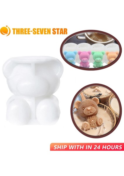 01 Büyük 1 Adet 5.5*5.5 cm Silikon Buz Kalıp Dıy Ayı 3D Yeniden Kullanılabilir Buz Topu Makinesi Alçı Sabun Mum Dekor Yaz Dondurma Mutfak Aksesuarları (Yurt Dışından) indirimleri
