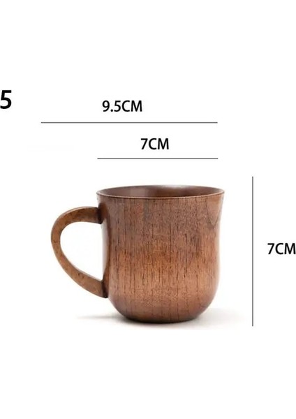 Stil 5 Ahşap Büyük Göbek Bardak El Yapımı Doğal Ladin Ahşap Bardak Bira Çay Kahve Süt Su Bardağı Mutfak Bar Drinkware (Yurt Dışından)