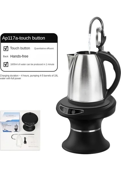 1.6l Otomatik Su Sebili Elektrikli Su Galon Şişe Namlulu Pompa USB Şarj Edilebilir Taşınabilir Içecek Sebili Su Şişesi Pompası (Yurt Dışından)