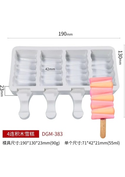Stil 8 Dıy El Yapımı Silikon Dondurma Kalıp Çevre Dostu Popsicle Kalıp Mus Tatlı Dondurucu Suyu Buz Küpü Tepsi Varil Yapımcısı Kalıp (Yurt Dışından)