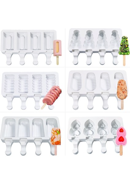 Stil 8 Dıy El Yapımı Silikon Dondurma Kalıp Çevre Dostu Popsicle Kalıp Mus Tatlı Dondurucu Suyu Buz Küpü Tepsi Varil Yapımcısı Kalıp (Yurt Dışından)