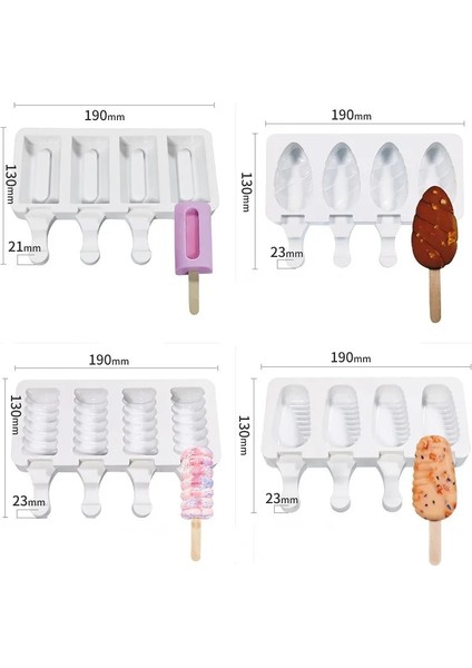 Stil 8 Dıy El Yapımı Silikon Dondurma Kalıp Çevre Dostu Popsicle Kalıp Mus Tatlı Dondurucu Suyu Buz Küpü Tepsi Varil Yapımcısı Kalıp (Yurt Dışından)