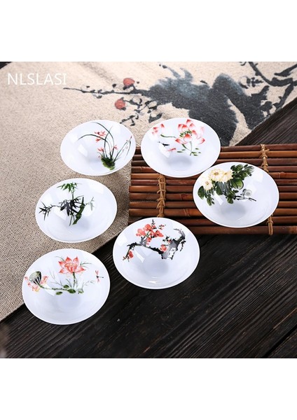 Güzel Renk Jingdezhen Dropshipping Çay Seti El Boyaması Çay Bardağı Puer Siyah Çay Tiguanyin Seramik Küçük Bardaklar Çin Ev Çay Takımları (Yurt Dışından) modelleri