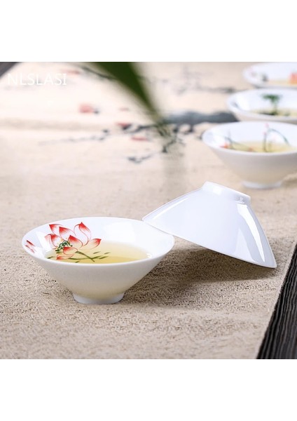 Güzel Renk Jingdezhen Dropshipping Çay Seti El Boyaması Çay Bardağı Puer Siyah Çay Tiguanyin Seramik Küçük Bardaklar Çin Ev Çay Takımları (Yurt Dışından) fırsatları
