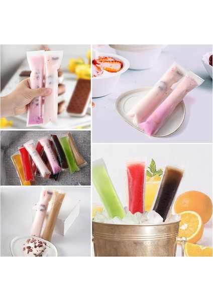 Huni ile 400 Adet 29X5 cm 20-400 Adet Dondurma Torbası Tek Kullanımlık Buz Pop Çanta Yoğurt Çubukları Suyu Meyve Smoothie'ler Için Zip Contalı Bpa Içermeyen Buz Kalıp Çantaları (Yurt Dışından) indirimleri