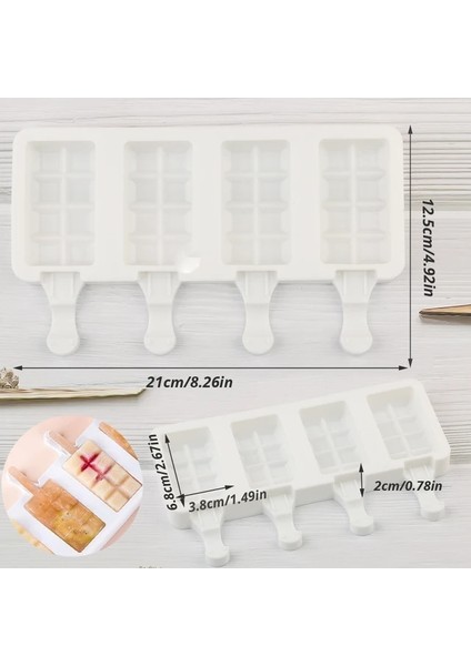 Buz -1 Silikon Dondurma Kalıp Dıy Ev Yapımı Popsicle Kalıpları Dondurucu 4/3 Hücre Küçük Boy Buz Küpü Tepsi Popsicle Varil Yapımcıları (Yurt Dışından)