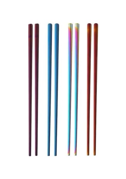 Mix A 4 Çift 4/5/8 Çift Altın Yemek Çubukları Seti Paslanmaz Çelik Yemek Çubukları Suşi Japon Dayanıklı Siyah Kore Yemek Çubukları Seti Kaplama Yemek Çubukları (Yurt Dışından)