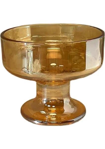 Renkli 220ML 220ML Şeffaf Yoğurt Tatlı Cam Bardak Ins Buz Hokeyi Kupası Milkshake Puding Kase Dondurma Fincan Ev Bar Drinkware Kokteyl Bardağı (Yurt Dışından)