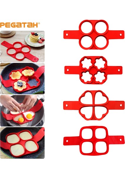 Jdq-H4 Yumurta Gözleme Halkası Silikon Omlet Makinesi Yapışmaz Gözleme Makinesi Kalıpları Çeşitli Ev Pişirme ve Pişirme Araçları (Yurt Dışından) fiyatları