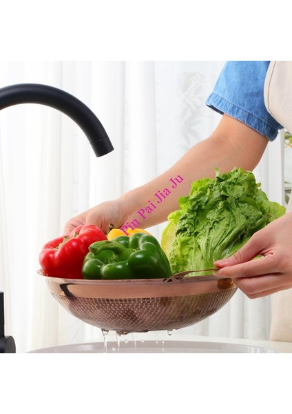 D Kalınlaşmış Drenaj Sepeti Paslanmaz Çelik Meyve ve Sebze Temizleme Saplı Sepet Mutfak Aracı Temizleme Havzası Ev (Yurt Dışından) fırsatları