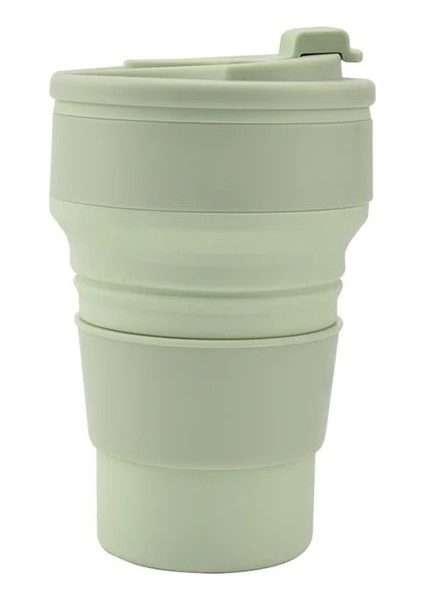 Yeşil 200-400 ml Silikon Katlanır Su Bardağı Taşınabilir Seyahat Spor Fincan Açık Kamp Taşınabilir Katlanır Kahve Fincanı Eşlik Eden Su Bardağı (Yurt Dışından)