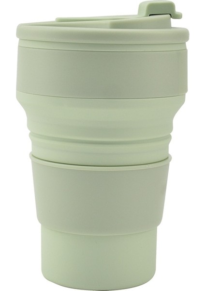 Yeşil 200-400 ml Silikon Katlanır Su Bardağı Taşınabilir Seyahat Spor Fincan Açık Kamp Taşınabilir Katlanır Kahve Fincanı Eşlik Eden Su Bardağı (Yurt Dışından)