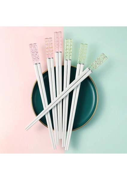 Yıldız Yemek Çubukları Amber Sakura Japon Yemek Çubukları Pembe Kiraz Çiçeği Suşi Yeniden Kullanılabilir Yemek Çubukları Güzel Çin Yemek Çubukları Sofra (Yurt Dışından)