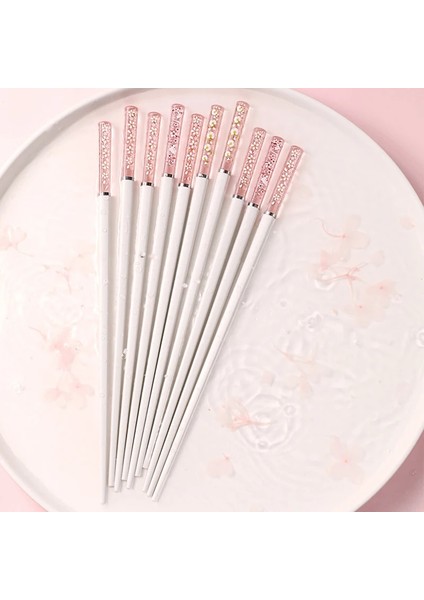 Yıldız Yemek Çubukları Amber Sakura Japon Yemek Çubukları Pembe Kiraz Çiçeği Suşi Yeniden Kullanılabilir Yemek Çubukları Güzel Çin Yemek Çubukları Sofra (Yurt Dışından)