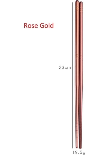 Rose Gold Yeniden Kullanılabilir Yemek Çubukları Yüksek Kalite Gümüş / Altın / Gül Altın / Gökkuşağı Çubukları Dayanıklı Suşi Erişte Paslanmaz Çelik Çubuklar (Yurt Dışından)
