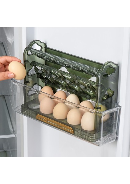 03 30 Izgaralar Yumurta Saklama Kutusu Dönen 3 Katlı Yerden Tasarruf Sağlayan Yumurta Konteyner Ev Mutfak Tutucu Alet (Yurt Dışından) fırsatları