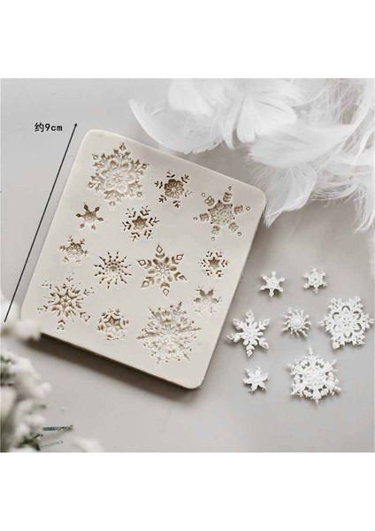 Altın Pişmiş Kek Silikon Kalıp Yaşlı Adam Elk Kar Tanesi Şeker Kurutulmuş Pais Çikolata Noel Şekli Kalıp Koleksiyonu (Yurt Dışından)