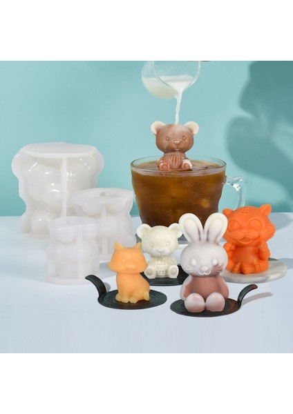 Stil 9 Ayı Şekli Buz Küpü Makinesi Silikon Kalıp Şeker Çikolatalı Kek Kalıpları De Silicona Viski Şarap Kokteyl Buz Kalıpları Buz Küpü Tepsi (Yurt Dışından) fırsatları