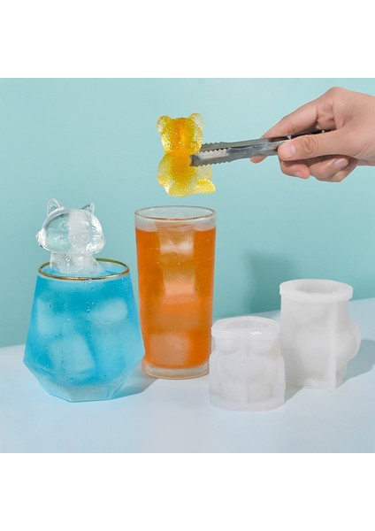 Stil 9 Ayı Şekli Buz Küpü Makinesi Silikon Kalıp Şeker Çikolatalı Kek Kalıpları De Silicona Viski Şarap Kokteyl Buz Kalıpları Buz Küpü Tepsi (Yurt Dışından) indirimleri