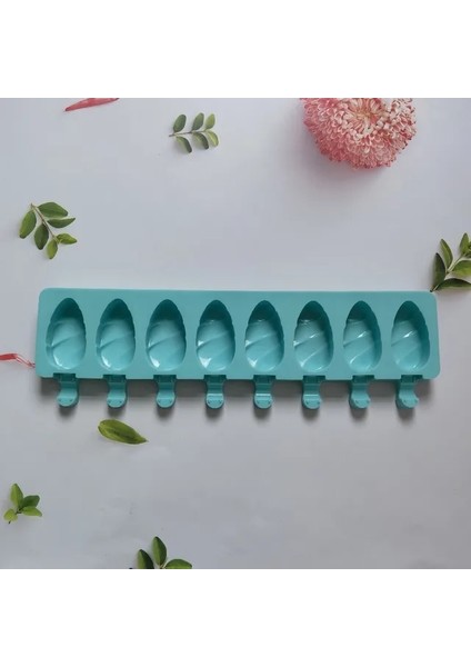 012 Mavi Silikon Dondurma Kalıp Dıy Çikolata Tatlı Popsicle Kalıpları Tepsi Buz Küpü Makinesi Ev Yapımı Araçları Yaz Parti Malzemeleri (Yurt Dışından)