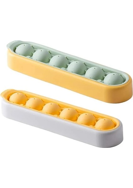 2 Adet 12 Delik Buz Yapma Kutusu Dıy Dondurma Topu Yuvarlak Buz Hokeyi Topu Mutfak Bar Aracı Ev Buz Depolama Yapay Buz Yapım Makinesi (Yurt Dışından)