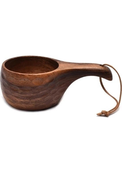 Stil 2 210 ml Açık Fincan Kuksa Kamp Kupa Kahve Süt Bardak Kupalar Akasya-Ahşap Drinkware Bushcrafts Artefakt Mutfak (Yurt Dışından)
