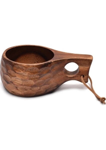 Stil 2 210 ml Açık Fincan Kuksa Kamp Kupa Kahve Süt Bardak Kupalar Akasya-Ahşap Drinkware Bushcrafts Artefakt Mutfak (Yurt Dışından)