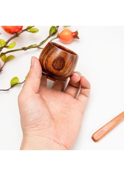 Rattan Bardak 13CM 101-200ML Ahşap Bardaklar Büyük Göbek Bardaklar El Yapımı Doğal Ladin Ahşap Bardaklar Bira Çay Bardağı Kahve Süt Su Bardağı Mutfak Bar Drinkware (Yurt Dışından)