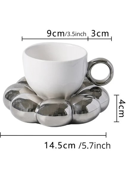 Beyaz Güzel Bulut Seramik Fincan ve Çay Tabağı Seti Ayçiçeği Serisi Kahvaltı Çay Saati Süt Kahve Kupa Ev Drinkware Doğum Günü Hediyesi 200 ml (Yurt Dışından) fırsatları