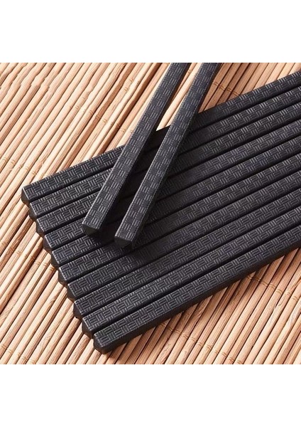 27 Cm-11 1 Çift Alaşım Çin Yemek Çubukları Gıda Suşi Çubukları Yeniden Kullanılabilir Kaymaz Bulaşık Makinesinde Yıkanabilir Bambu Şekli Gıda Sınıfı Yemek Çubukları (Yurt Dışından)