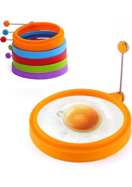 Yeşil Silikon Omlet Kızartma Yumurta Halkaları Yuvarlak Yapışmaz Kızarmış Yumurta Kalıp Krep Makinesi Kalıpları Kahvaltı Yumurta Sandviç Ocak Makinesi (Yurt Dışından)