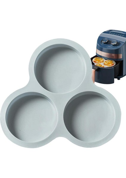 Pembe Yuvarlak Silikon Hava Fritöz Yumurta Tavası Yeniden Kullanılabilir Hava Fritöz Yumurta Kalıbı 3 Kavite Silikon Hava Fritöz Yumurta Tavası Silikon Kek Kalıbı (Yurt Dışından)