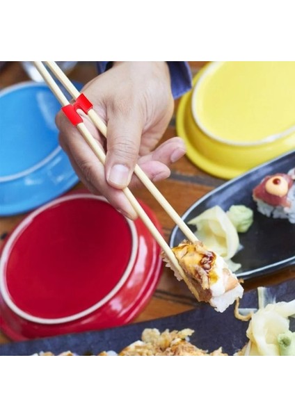 5pcs-Red 5pcs Yeniden Kullanılabilir Chopstick Yardımcıları Eğitim Çin Eğitmen Tutucu Adouts Acemi Eğitmenler Chopsticks Seti (Yurt Dışından)