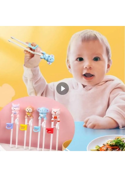 07 1 Çift Bebek Çubuklarını Öğrenme Eğitim Karikatür Hayvan Acemi Çubuk Sofra Çocuklar Yeme Eğitimi Yardımcı Bebek Araçları (Yurt Dışından) modelleri