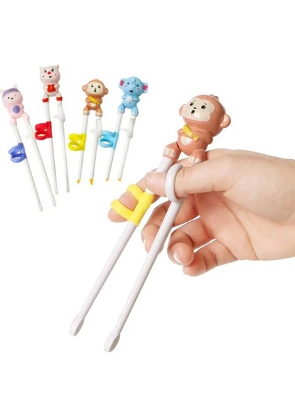 07 1 Çift Bebek Çubuklarını Öğrenme Eğitim Karikatür Hayvan Acemi Çubuk Sofra Çocuklar Yeme Eğitimi Yardımcı Bebek Araçları (Yurt Dışından) indirimleri