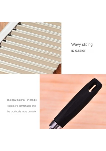 Açık Gri Patates Dalgalı Kenarlı Bıçak Paslanmaz Çelik Mutfak Alet Sebze Meyve Kesme Aleti Mutfak Aksesuarları Patates Kızartması Makinesi (Yurt Dışından) indirimleri