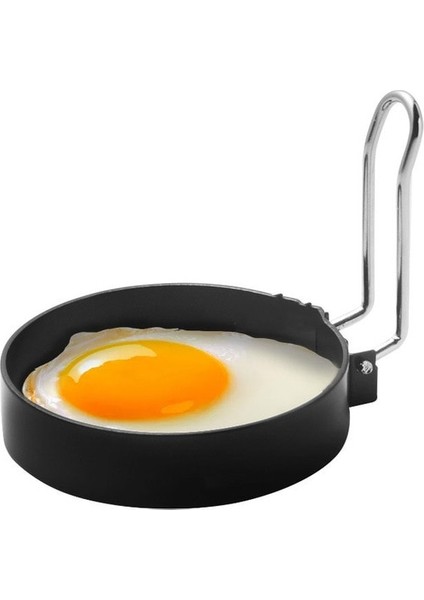 1 Adet (Torbalanmış) Paslanmaz Çelik Metal Yumurta Kızartma Halkaları Omlet Modeli Gözleme Halkaları Mükemmel Daire Yuvarlak Kızarmış Poach Kalıp No Stick Saplı (Yurt Dışından)