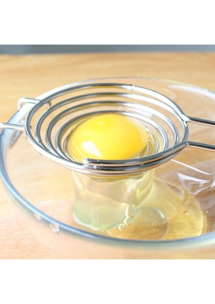 Gümüş Yeni PORTABLE1PC Spiral Paslanmaz Çelik Yumurta Beyaz Ayırıcı Yumurta Sarısı Sökücü Bölücü Uzun Saplı Mutfak Aracı (Yurt Dışından) indirimleri