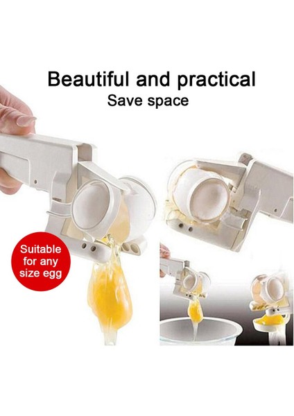 Beyaz Yaratıcılık Yumurta Kabuğu Kraker Kolay Ayırıcı El Yumurta Açacağı Yumurta Kırıcı Güvenli Hızlı Ayırma Yumurta ile Mutfak Gadget Aracı (Yurt Dışından) fiyatları