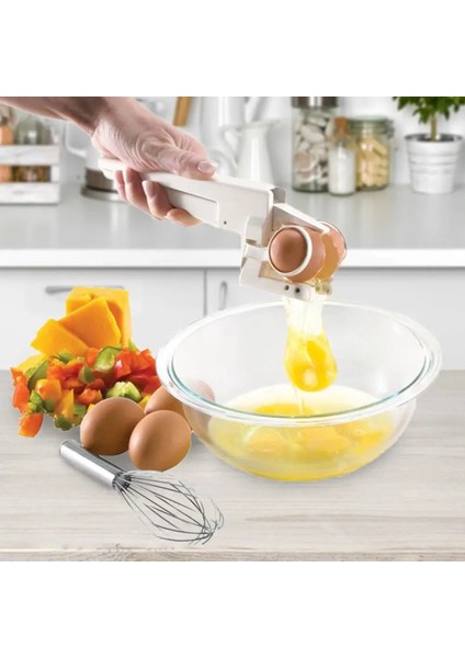 Beyaz Yaratıcılık Yumurta Kabuğu Kraker Kolay Ayırıcı El Yumurta Açacağı Yumurta Kırıcı Güvenli Hızlı Ayırma Yumurta ile Mutfak Gadget Aracı (Yurt Dışından) fırsatları