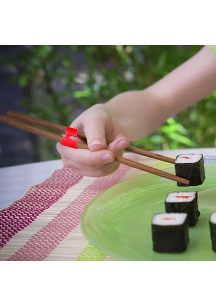 5pcs-Red 5pcs Yeniden Kullanılabilir Chopstick Yardımcıları Eğitim Çin Eğitmen Tutucu Adouts Acemi Eğitmenler Chopsticks Seti (Yurt Dışından)