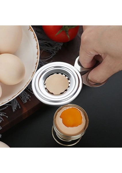 Dilimleyici Haşlanmış Pişmiş Yumurta Topper Snipper Yumurta Kabuğu Kabuk Açıcı Mutfak Ev Alet Kesici Mini Makas Kesme Aracı Yumurta (Yurt Dışından)