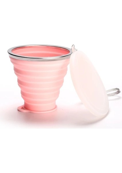 01 180ML Katlanır Bardak Mini Geri Çekilebilir Bardak Silikon Taşınabilir Çay Fincanı Açık Seyahat Kahve Teleskopik Içme Kapaklı Kupa Drinkware (Yurt Dışından)