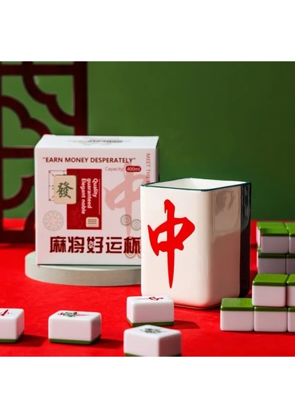D Mahjong Şekilli Seramik Kupa Kişiselleştirilmiş Yaratıcı Fincan Retro Çin Içme Bardakları Tatil Eve Taşınma Hediye Kahve Kupaları (Yurt Dışından)
