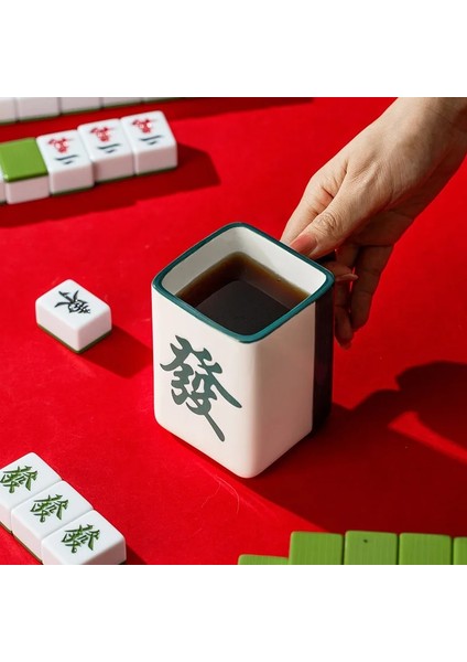 D Mahjong Şekilli Seramik Kupa Kişiselleştirilmiş Yaratıcı Fincan Retro Çin Içme Bardakları Tatil Eve Taşınma Hediye Kahve Kupaları (Yurt Dışından) fiyatları