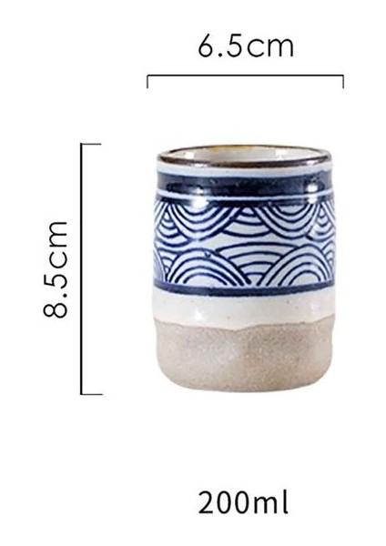 Stil 9 200-300ML Japon Tarzı Seramik Çorba Bardağı Çay Bardağı Handpainted Kafes Desen Çay Fincanı Özgünlük Süt Kahve Fincanı Şarap Bardakları Çay Fincanı (Yurt Dışından)