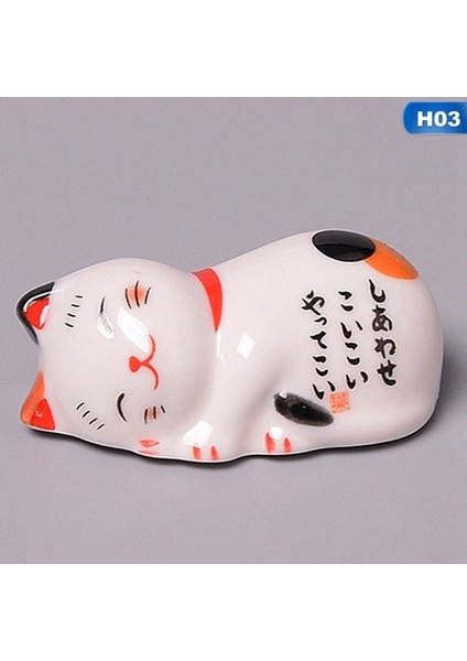Stil 3 Sevimli Japon Tarzı Seramik Çubuklarını Tutucu Yaratıcı Beyaz Şanslı Kedi Çubuk Standı Mutfak Sanatları Kawai Sofra Tutucu (Yurt Dışından)